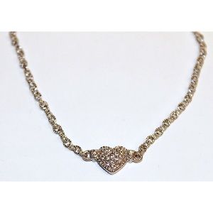 Sterling Silver CZ heart bracelet
